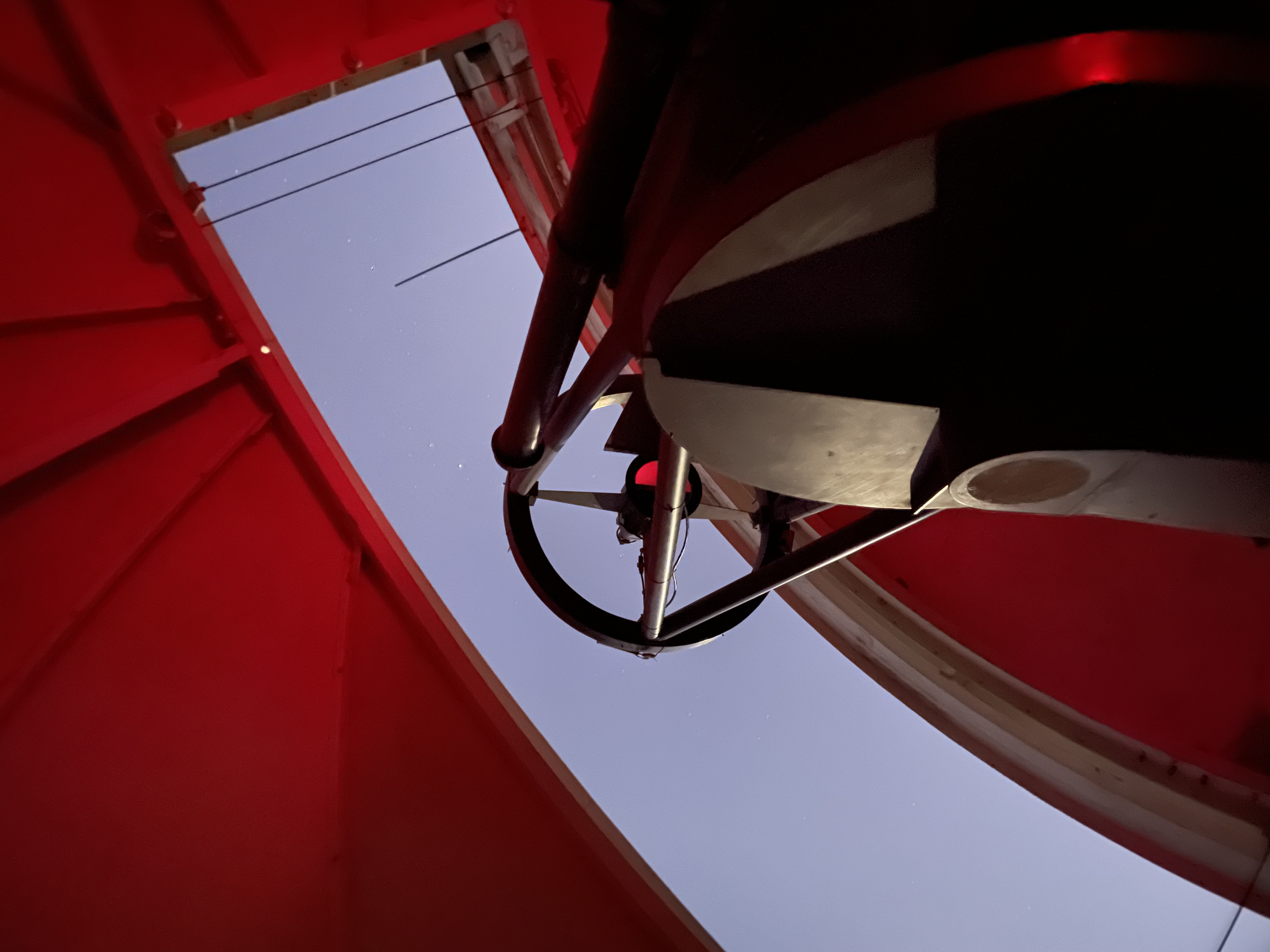 This is a photo of the inside of the dome of the 0.9 m telescope at McDonald Observatory.