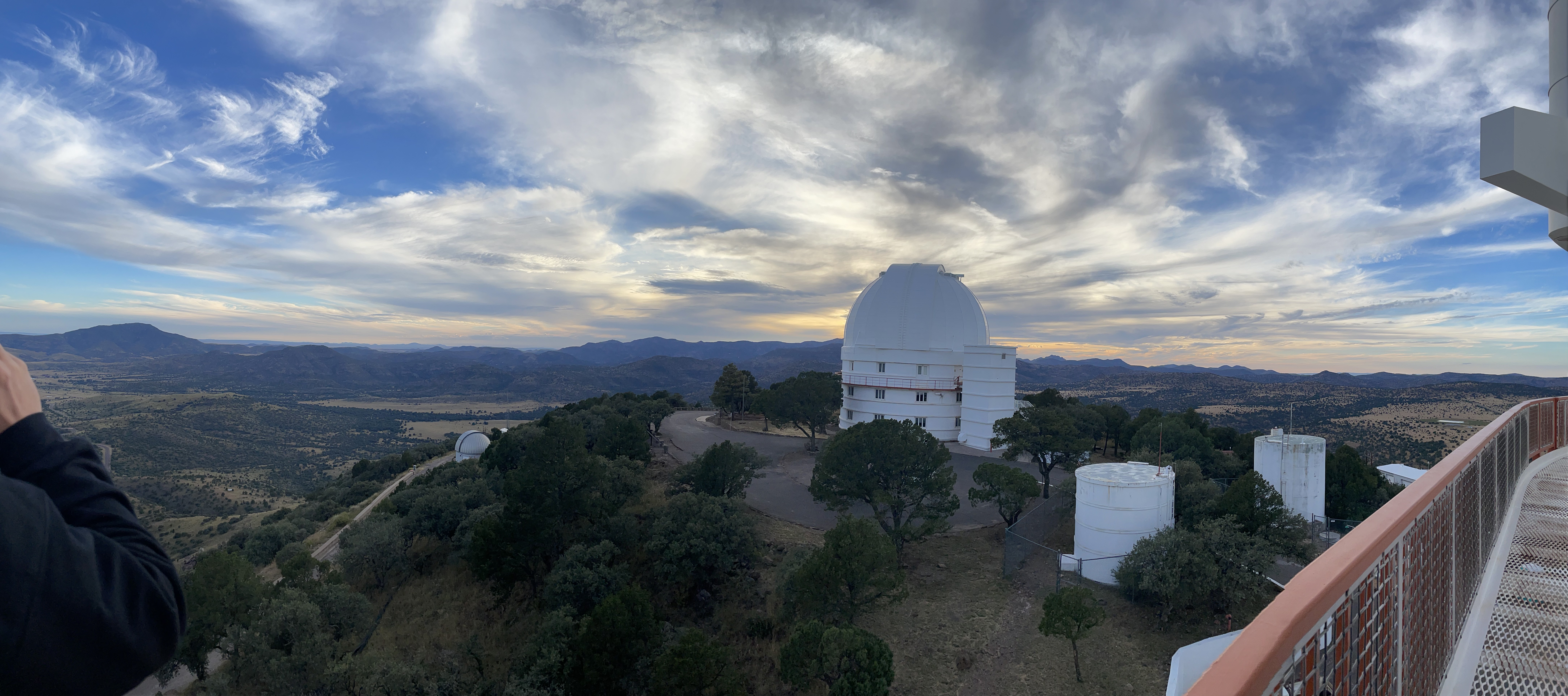 This is a photo of the sunset from the night of my first ever observing run.