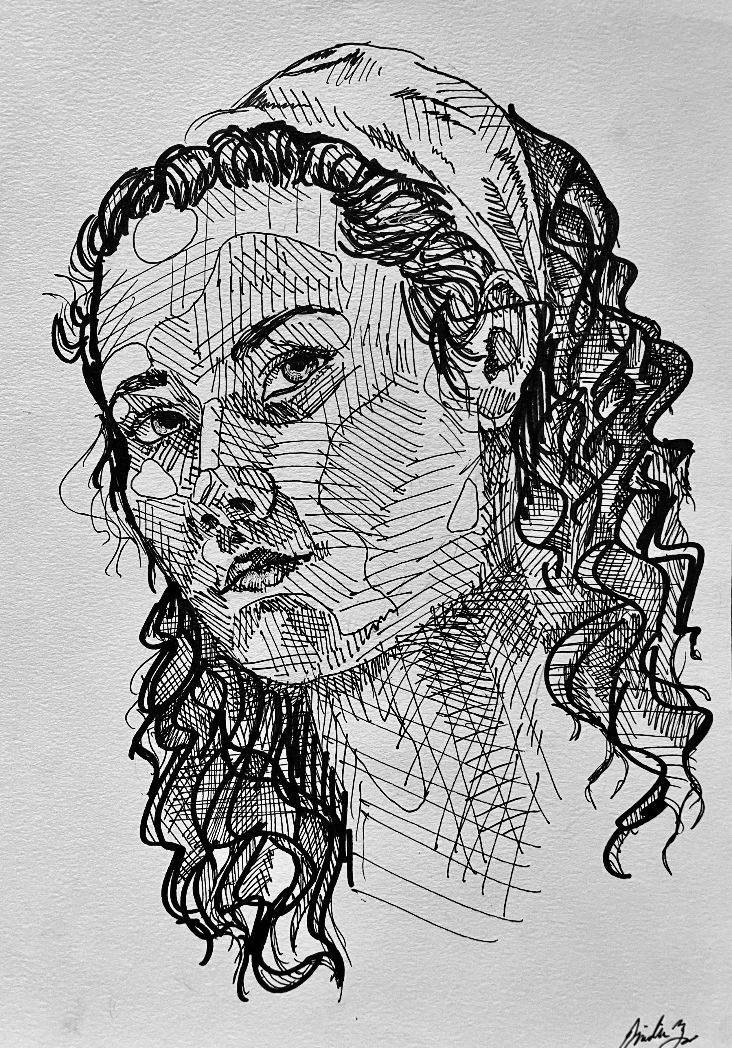 I did this piece as part of my AP Art portolio, and where my signature style of drawing portraits started.